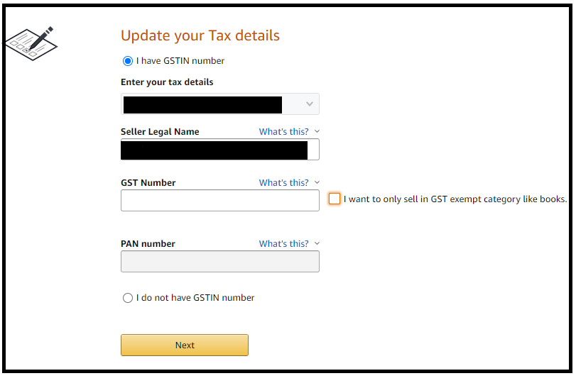 Amazon tax details
