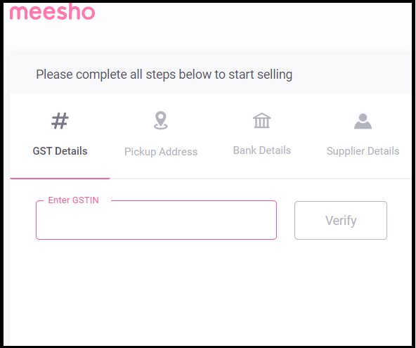 Meesho seller account GST